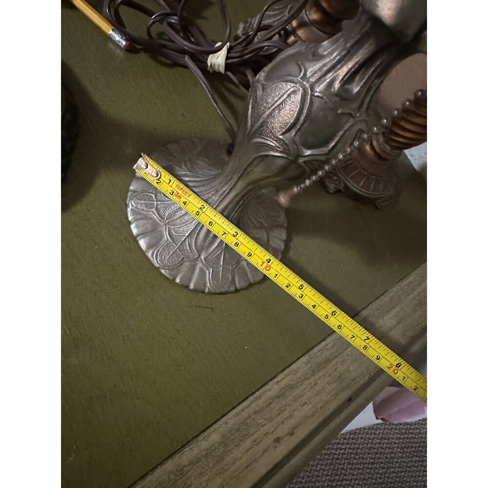 Victorian metal lamp art deco small romantic baroque French scrolling decor dark - Picture 6 of 9